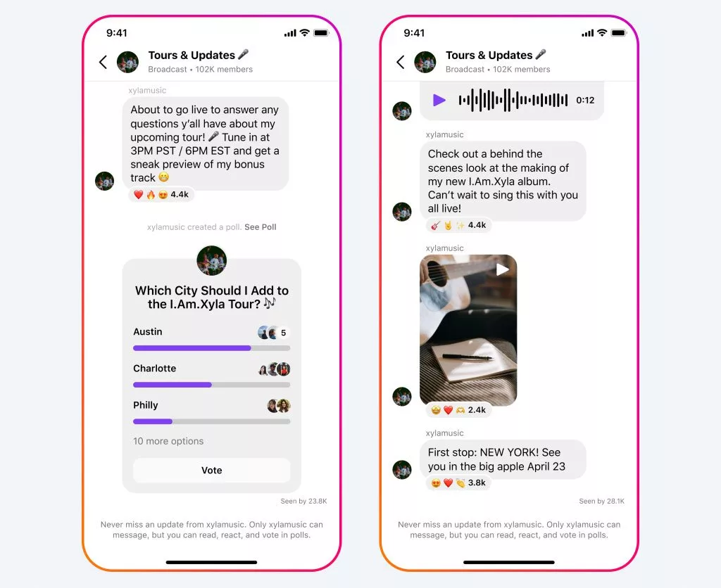 قابلیت کانال در اینستاگرام