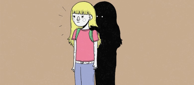 آگورافوبیا یا وحشت بیرون آمدن از خانه؛ علائم، علل و درمان_آیندگان 12 سایه ترسناک پشت دختر کارتونی