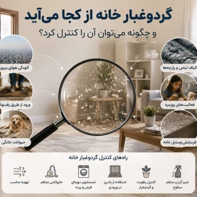 گردوغبار خانه از کجا می‌آید و چگونه می‌توان آن را کنترل کرد؟