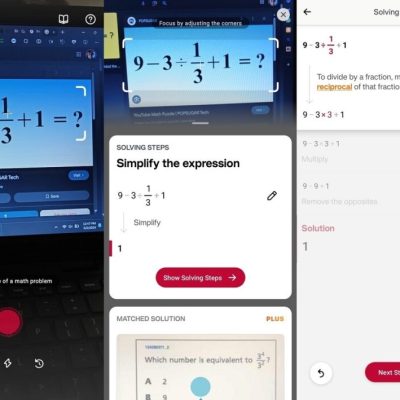 با اپلیکیشن Photomath گوگل با هوش مصنوعی مسائل ریاضی را حل کنید
