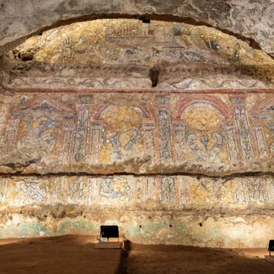 باستان‌شناسان در رم موزاییک صدفی 2300 ساله کشف کردند + عکس