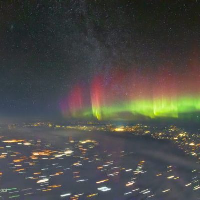 تصویر روز ناسا: شفق شمالی از استراتوسفر